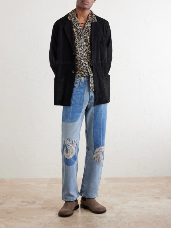 Camp-Collar Printed Silk Shirt - OU