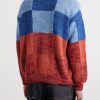 Patchwork Knitted Wool Sweater - BK Patchwork Knitted Wool Sweater - BK