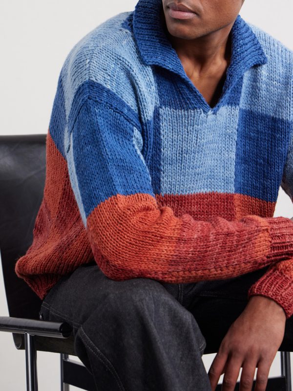Patchwork Knitted Wool Sweater - CU Patchwork Knitted Wool Sweater - CU