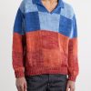 Patchwork Knitted Wool Sweater - FR Patchwork Knitted Wool Sweater - FR