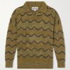 Striped Knitted Cotton Polo Sweater Striped Knitted Cotton Polo Sweater
