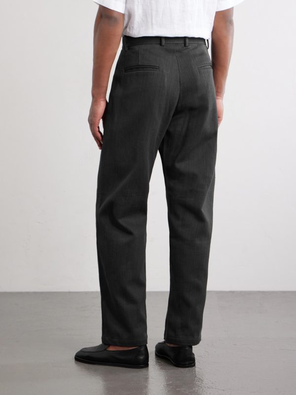 Straight-Leg Embroidered Cotton-Twill Trousers - BK Straight-Leg Embroidered Cotton-Twill Trousers - BK