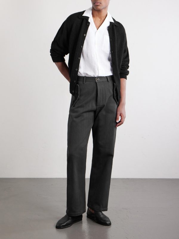 Straight-Leg Embroidered Cotton-Twill Trousers - OU Straight-Leg Embroidered Cotton-Twill Trousers - OU