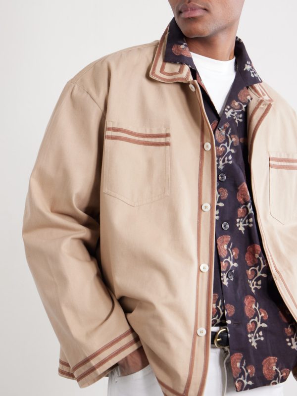 Camp-Collar Floral-Print Silk Shirt - CU Camp-Collar Floral-Print Silk Shirt - CU