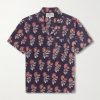 Camp-Collar Floral-Print Silk Shirt Camp-Collar Floral-Print Silk Shirt
