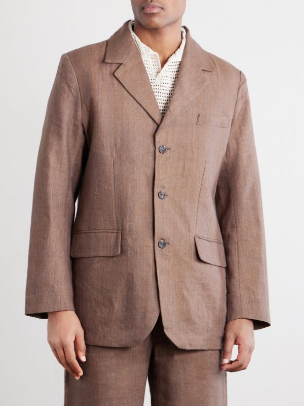 Linen and Wool-Blend Suit Jacket - FR Linen and Wool-Blend Suit Jacket - FR