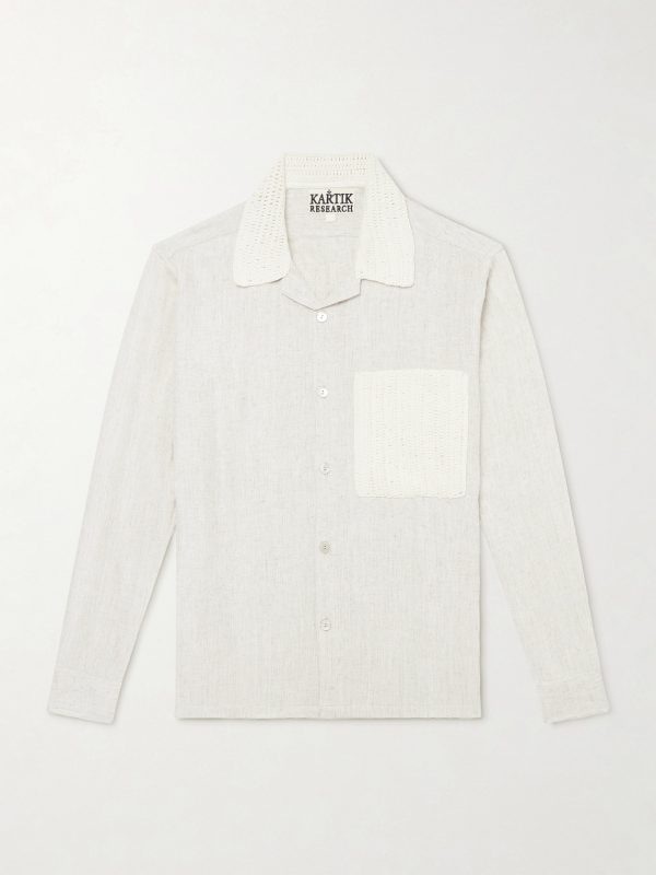 Crochet-Trimmed Ramie and Cotton-Blend Shirt Crochet-Trimmed Ramie and Cotton-Blend Shirt