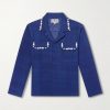 Surya Camp-Collar Embellished Embroidered Cotton Shirt Surya Camp-Collar Embellished Embroidered Cotton Shirt