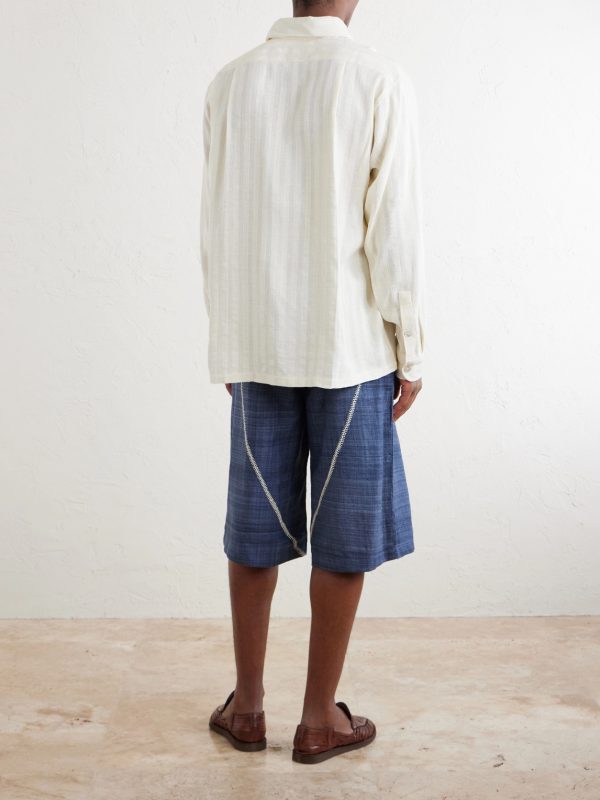 Pataudi Striped Silk Shirt - BK
