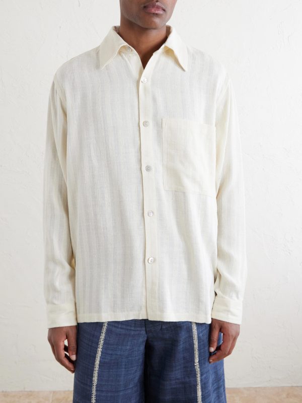 Pataudi Striped Silk Shirt - FR