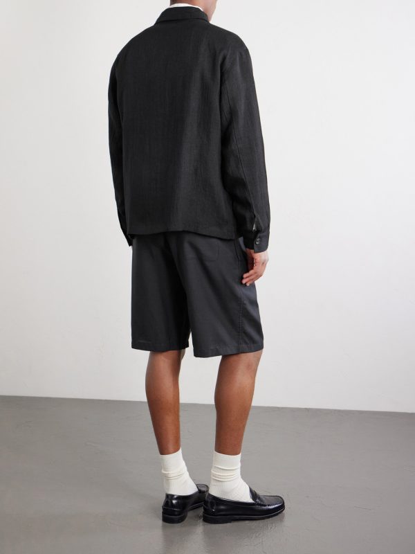 Embroidered Linen Jacket - BK Embroidered Linen Jacket - BK