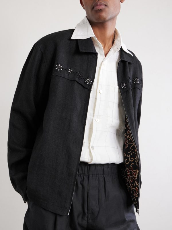 Embroidered Linen Jacket - CU Embroidered Linen Jacket - CU