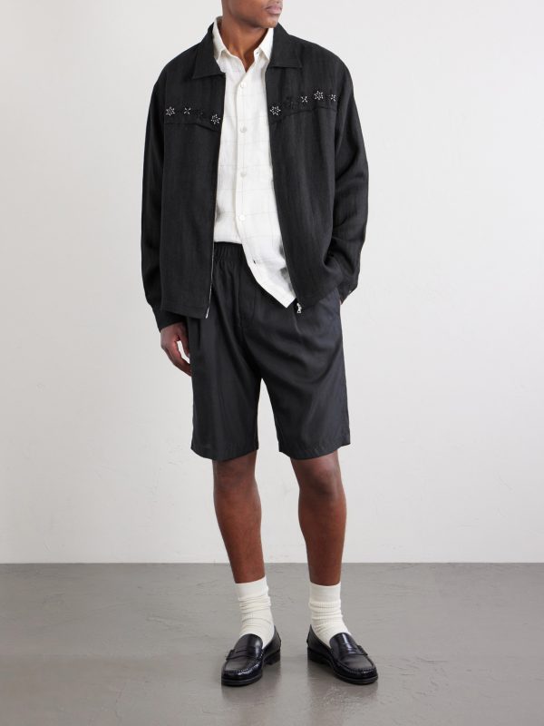 Embroidered Linen Jacket - OU Embroidered Linen Jacket - OU