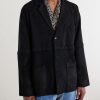 Embroidered Suede Blazer - FR