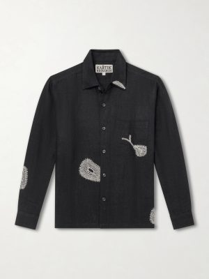 Repair Embroidered Linen Shirt