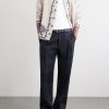 Bead-embellished Embroidered Linen Jacket - OU