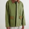 Jodhpur Embroidered Suede-Trimmed Cotton Jacket - FR Jodhpur Embroidered Suede-Trimmed Cotton Jacket - FR