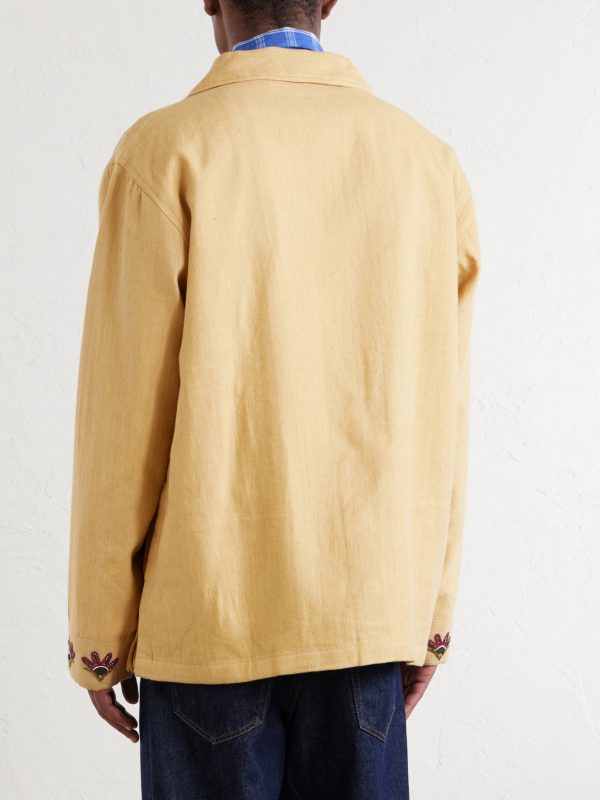 Jaisalmer Embroidered Linen Jacket - BK