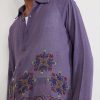 Bead-Embellished Embroidered Cotton Shirt - CU
