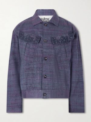 Gul Embroidered Wool and Silk-Blend Jacket