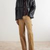 Embroidered Leather Jacket - OU