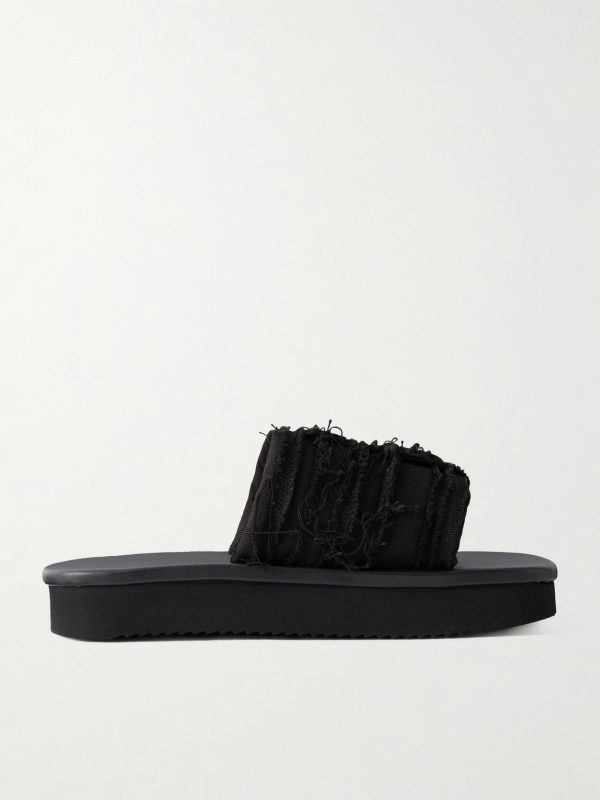 Frayed Denim Slides Frayed Denim Slides