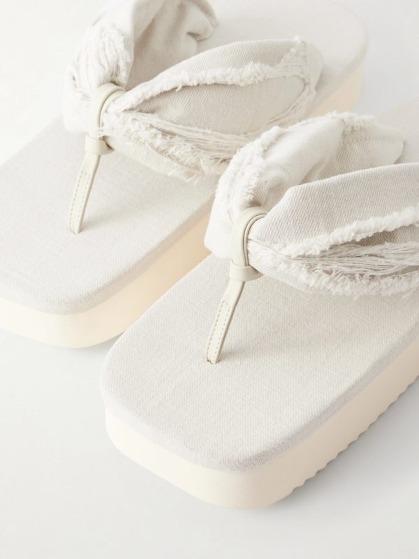 Frayed Denim Sandals - CU Frayed Denim Sandals - CU