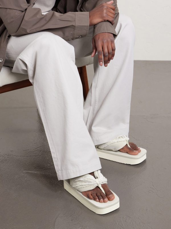 Frayed Denim Sandals - OU Frayed Denim Sandals - OU