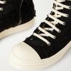 Frayed Denim High-Top Sneakers - CU