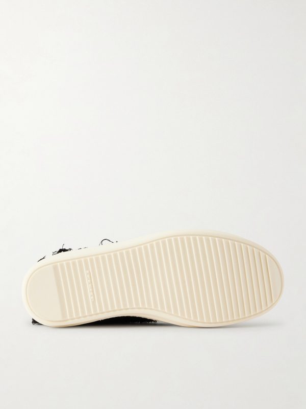 Frayed Denim High-Top Sneakers - E1