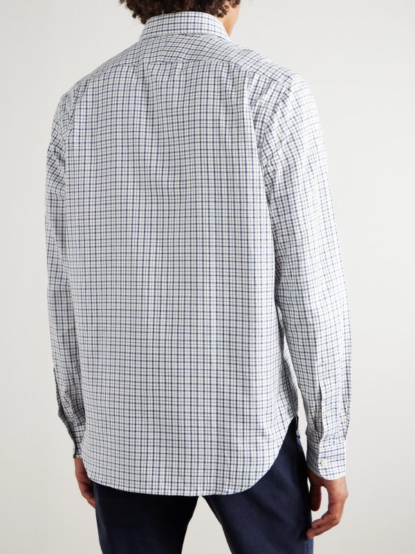 Checked Cotton Shirt - BK Checked Cotton Shirt - BK