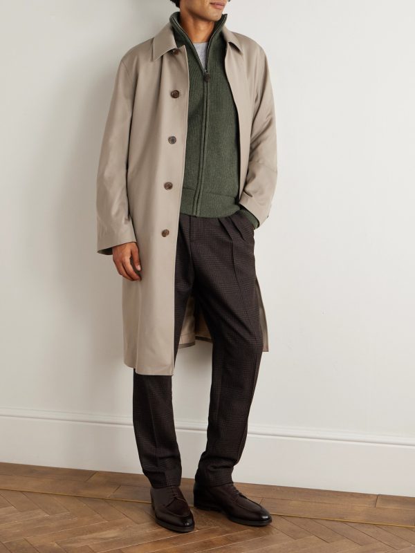 Orkney Ribbed-Knit Wool Zip-Up Cardigan - OU