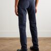 Slim-Fit Straight-Leg Cotton-Blend Twill Trousers - BK