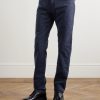 Slim-Fit Straight-Leg Cotton-Blend Twill Trousers - FR