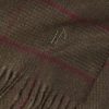 Logo-Embroidered Frayed Prince of Wales Checked Cashmere Scarf - CU Logo-Embroidered Frayed Prince of Wales Checked Cashmere Scarf - CU