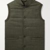Padded Herringbone Wool-Blend Gilet