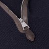 Leather-Trimmed Cashmere Half-Zip Sweater - CU Leather-Trimmed Cashmere Half-Zip Sweater - CU