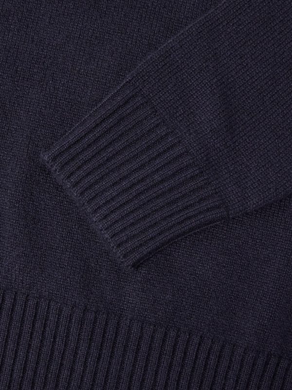 Leather-Trimmed Cashmere Half-Zip Sweater - E1 Leather-Trimmed Cashmere Half-Zip Sweater - E1