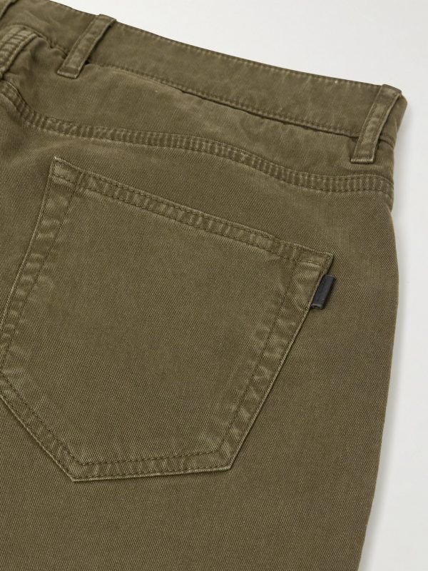 Slim-Fit Straight-Leg Cotton-Blend Twill Trousers - CU Slim-Fit Straight-Leg Cotton-Blend Twill Trousers - CU