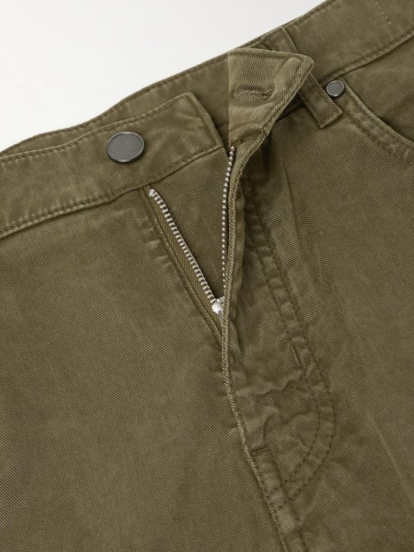 Slim-Fit Straight-Leg Cotton-Blend Twill Trousers - E1 Slim-Fit Straight-Leg Cotton-Blend Twill Trousers - E1