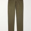 Slim-Fit Straight-Leg Cotton-Blend Twill Trousers Slim-Fit Straight-Leg Cotton-Blend Twill Trousers
