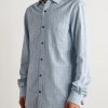 Checked Cotton and Cashmere-Blend Shirt - FR