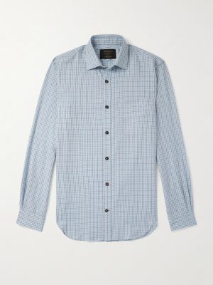 Checked Cotton and Cashmere-Blend Shirt Checked Cotton and Cashmere-Blend Shirt