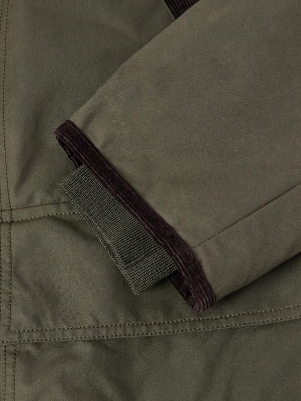 Pembroke Corduory-Trimmed Cotton-Canvas Coat - E1 Pembroke Corduory-Trimmed Cotton-Canvas Coat - E1