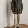 Pembroke Corduory-Trimmed Cotton-Canvas Coat - OU Pembroke Corduory-Trimmed Cotton-Canvas Coat - OU
