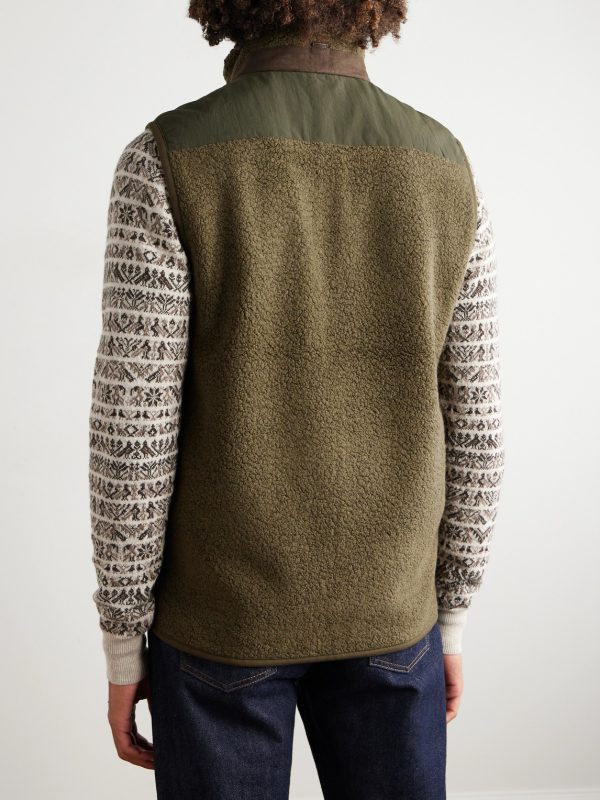Shell-Trimmed Bouclé Gilet - BK Shell-Trimmed Bouclé Gilet - BK