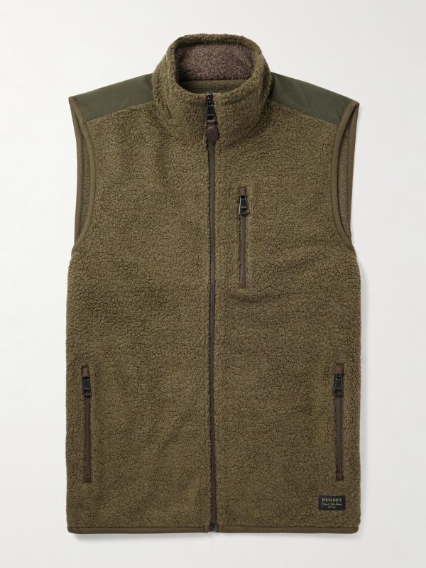 Shell-Trimmed Bouclé Gilet Shell-Trimmed Bouclé Gilet