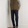 Shell-Trimmed Bouclé Gilet - OU Shell-Trimmed Bouclé Gilet - OU