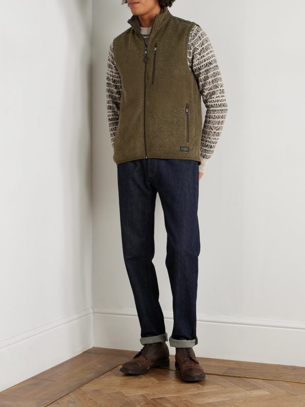 Shell-Trimmed Bouclé Gilet - OU Shell-Trimmed Bouclé Gilet - OU