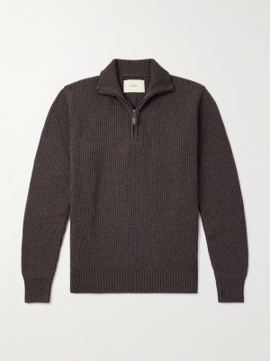 Clifford Ribbed Wool and Cashmere-Blend Half-Zip Sweater Clifford Ribbed Wool and Cashmere-Blend Half-Zip Sweater